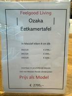 Massief eiken eettafel 260x120, 200 cm of meer, Zo goed als nieuw, Vijf personen of meer, Rechthoekig