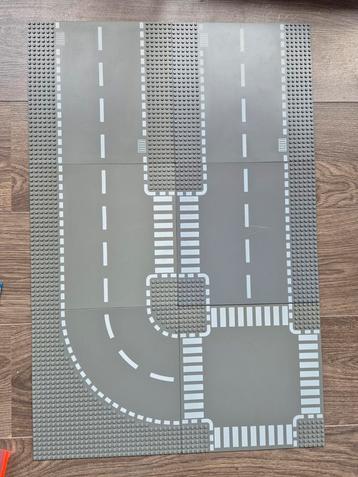 6 donkergrijs legocity lego city weg platen wegenplaten  beschikbaar voor biedingen