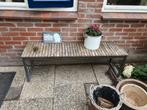 Gratis tuinbankje hout/metaal, Ophalen, Gebruikt, Hout