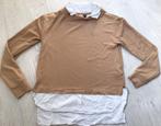 Blouse wit met bruin maat S / 36 van Ladies Fashion, Bruin, Ladies fashion, Ophalen of Verzenden, Maat 36 (S)