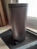 Brabantia Prullenbak - 30 liter - Platinum, Ophalen, Gebruikt, Met pedaal, 50 tot 75 cm