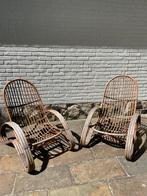 Retro midcentury design rotan stoelen, Ophalen, Huis en Inrichting