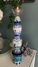 Delfs Blauwe Upcycle Kandelaar, Ophalen of Verzenden