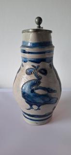 18e eeuwse kan met tinnendeksel, Ophalen of Verzenden