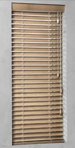 Houten jaloezie 50 mm 54.2x162 Naturel Abachi hout nieuw, Huis en Inrichting, Stoffering | Gordijnen en Lamellen, Ophalen, Nieuw