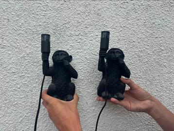 2 tafellampen Industriële look - Apen beschikbaar voor biedingen