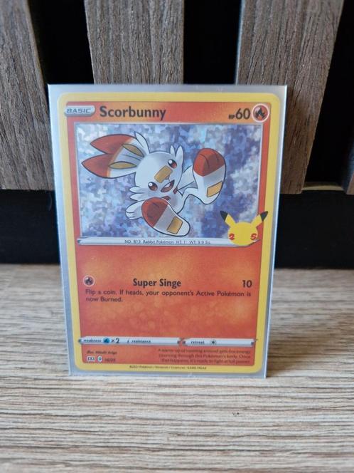 Scorbunny 16/25 Holo Pokemon McDonald's 25th anniversary, Hobby en Vrije tijd, Verzamelkaartspellen | Pokémon, Zo goed als nieuw