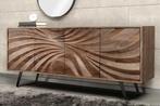 Dressoir bruin mangohout 175 cm NIEUW VOORRAAD, 150 tot 200 cm, Nieuw, Ophalen of Verzenden, Metaal