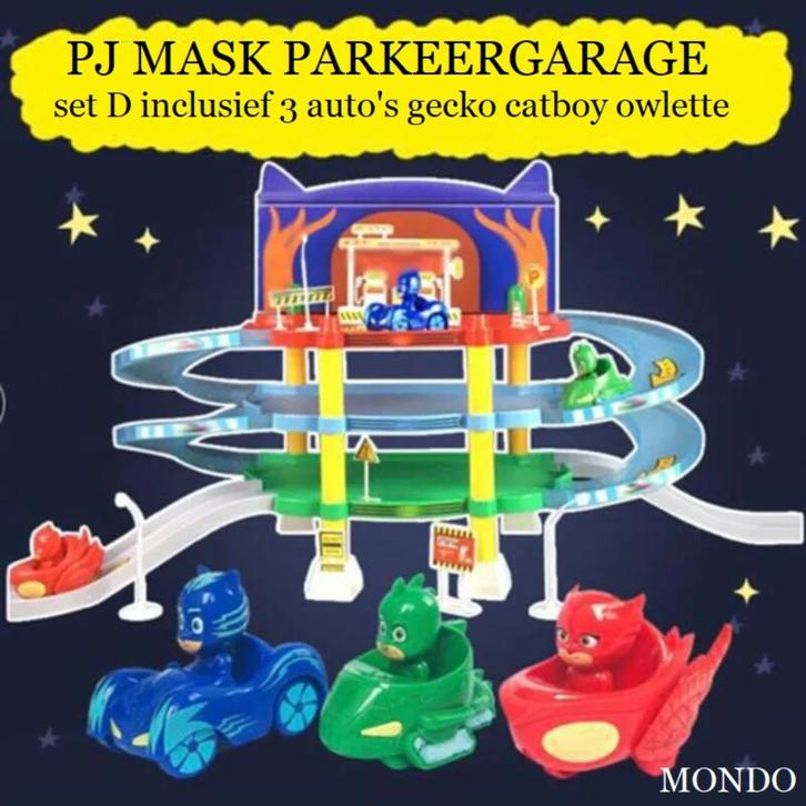 PJ MASKS Parkeergarage poppetjes figuren figuur auto catboy, Verzamelen, Poppetjes en Figuurtjes, Nieuw, Ophalen of Verzenden