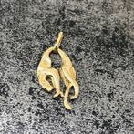 14 karaat gouden panter hanger massieve kettinghanger, Ophalen of Verzenden, Zo goed als nieuw, Goud, Kruis of Symbool