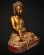 Vergulde Mandalay Boeddha uit Myanmar, Huis en Inrichting, Ophalen of Verzenden, Gebruikt
