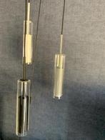Fraaie hanglamp glas zwart grijs wit strak design, Strak, Ophalen of Verzenden, 75 cm of meer, Glas