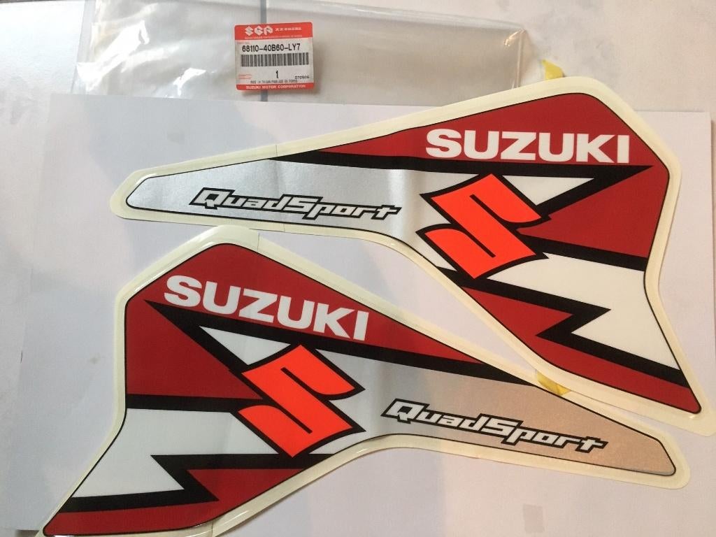 Te koop tanksticker set rood Suzuki LT80 LT 80 Quad, Verzenden, Nieuw