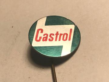 Metalen CASTROL OLIEMERK Speld (Groen/Rood/Aluminiumkleur). beschikbaar voor biedingen