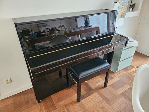 Prachtige Wilh. Bernstein piano, Muziek en Instrumenten, Piano's, Gebruikt, Piano, Zwart, Hoogglans, Ophalen