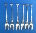 Zilveren en modern design (set van 6) taart vorkjes, Antiek en Kunst, Antiek | Goud en Zilver, Verzenden, Zilver