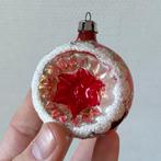 Vintage Rode (oranje) Deukbal Deuk Kerstbal, Antiek, Ophalen of Verzenden, Gebruikt