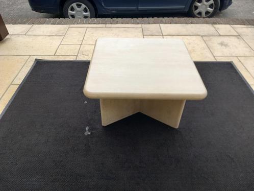 Travertin bijzettafel  / koffietafel 60x60x37, Antiek en Kunst, Antiek | Meubels | Tafels, Verzenden