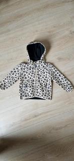 Meisjes soft shell beige/zwarte print jas maat 86-92, Ophalen of Verzenden, Gebruikt, Meisje, Jas