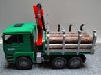 Bruder Auto Vrachtwagen MAN Met Bomen, Ophalen, Zo goed als nieuw, Bus of Vrachtwagen, Overige merken
