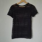 Zara zwarte kanten shirt met korte mouwen maat S, Verzenden, Nieuw, Korte mouw, Maat 36 (S)