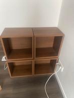 5x IKEA EKET Kastjes Walnoot + Wandbevestiging, Huis en Inrichting, Minder dan 50 cm, Gebruikt, Ophalen of Verzenden, Minder dan 100 cm