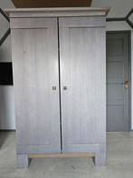 Mooie houten kledingkast + hangkastje, Ophalen, Met deur(en), 100 tot 150 cm, 150 tot 200 cm