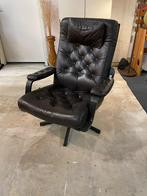 seventies verstelbare leren easy chair, Ophalen, Gebruikt, 75 tot 100 cm, Metaal
