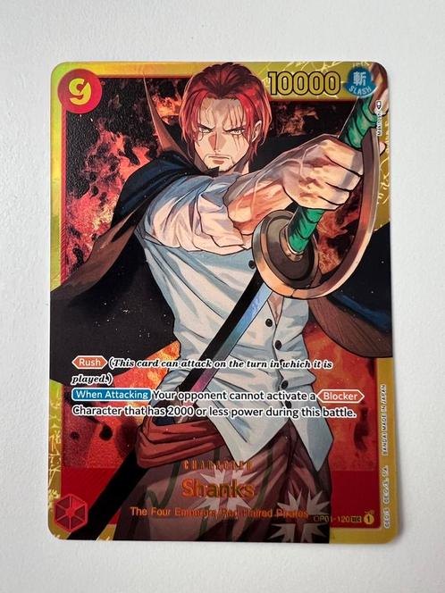 Shanks OP01-120, Hobby en Vrije tijd, Verzamelkaartspellen | Overige, Zo goed als nieuw, Losse kaart, Ophalen of Verzenden