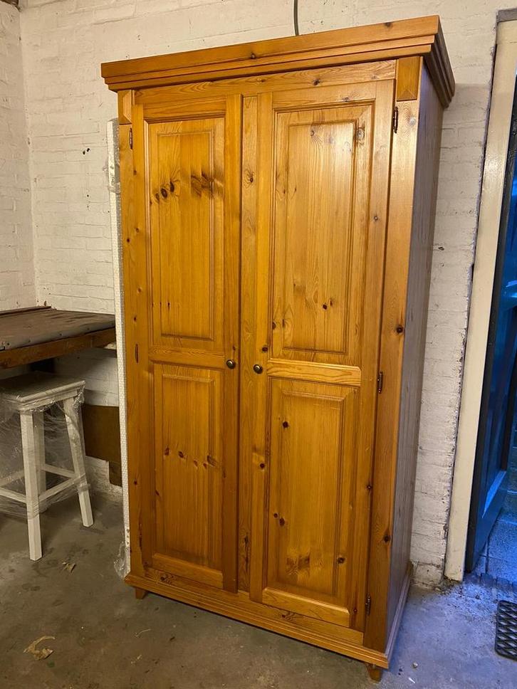Houten kledingkast met deuren, Huis en Inrichting, Kasten | Kledingkasten, Gebruikt, 150 tot 200 cm, 100 tot 150 cm, 50 tot 75 cm