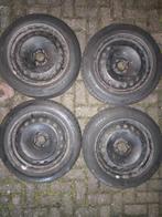 Winterbanden op stalen velg 195/55 R16, Ophalen, Gebruikt, 16 inch, Banden en Velgen