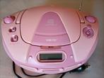 Roze Tom-Tec Draagbare Radio-CD Speler (Boombox), Ophalen, Gebruikt, Radio, Met cd-speler
