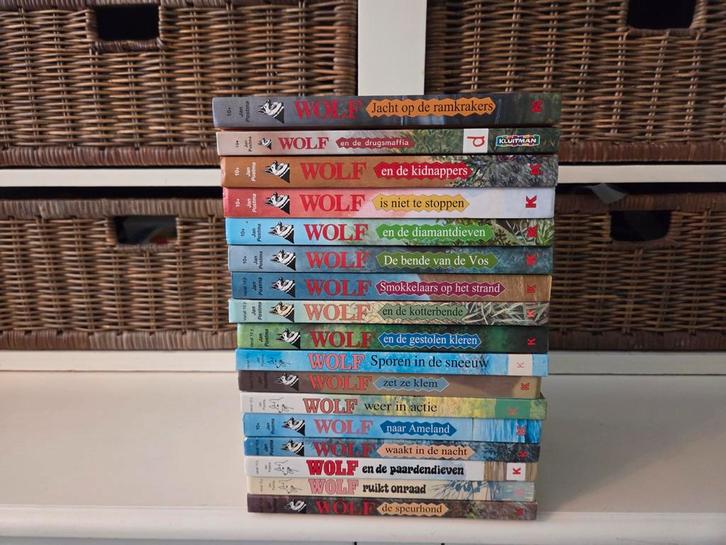 Jan Postma -Wolf (zie beschrijving) 16 stuks, Boeken, Kinderboeken | Jeugd | 10 tot 12 jaar, Gelezen, Ophalen of Verzenden