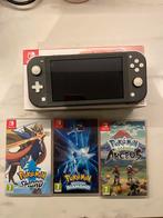 Nintendo Switch Lite + 3 Pokémon Games, Spelcomputers en Games, Ophalen, Online, 1 speler, Zo goed als nieuw