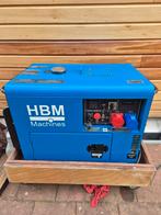 Hbm generator, Doe-het-zelf en Verbouw, Aggregaten, Elektrisch startend, Dieselolie, Ophalen of Verzenden, Zo goed als nieuw