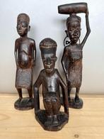 3 Houten beeldjes Kenya, Ophalen of Verzenden