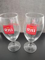 2 Bierglazen van hotelketen RIU., Ophalen of Verzenden, Zo goed als nieuw, Bierglas