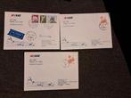 3 first Flight Aerofilatelie Zwitserland Swissair 1985, Postzegels en Munten, Brieven en Enveloppen | Buitenland, Envelop, Verzenden