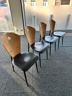 Set van 4 vintage stoelen, Ophalen, Gebruikt, Zwart, Vier