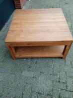 Hardhouten salon tafel 1.00x1.00x50 cm, Gebruikt, 100 tot 150 cm, Minder dan 50 cm, Rechthoekig