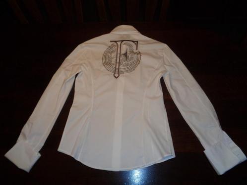 GIANMARCO FERRE witte blouse met prent rugpand, Kleding | Dames, Blouses en Tunieken, Nieuw, Maat 38/40 (M), Wit, Verzenden
