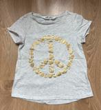 H&M shirt grijs/goud maat 110/116, Gebruikt, Meisje, H&M, Ophalen of Verzenden