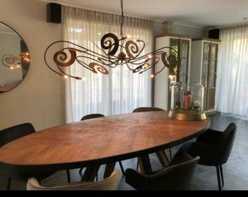 Maroeska metz design kroonluchter rvs krullen  beschikbaar voor biedingen