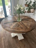Riviera Maison eetkamertafel 140cm, Ophalen, Gebruikt, Rond, Vijf personen of meer