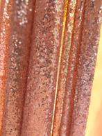 Glitter pailetten gordijnen rosé kleur, Ophalen, Overige kleuren, 200 cm of meer, Zo goed als nieuw