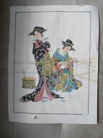Prachtige Japanse pentekening van geisha's handmade., Ophalen of Verzenden