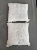 Witte sierkussens met broderie - set van 2, Ophalen, Zo goed als nieuw, Wit, Vierkant