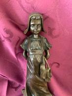 Prachtigantiek bronzen meisje., Ophalen of Verzenden