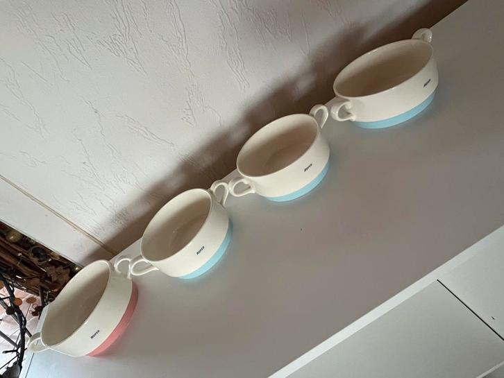 4 soepkommen Royco. Petrus Regout / Royal Sphinx, Antiek en Kunst, Antiek | Keramiek en Aardewerk, Ophalen