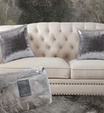 Van 199,95€ new faux fur plaid & 2 palletjes  velvet pillows, Ophalen of Verzenden
